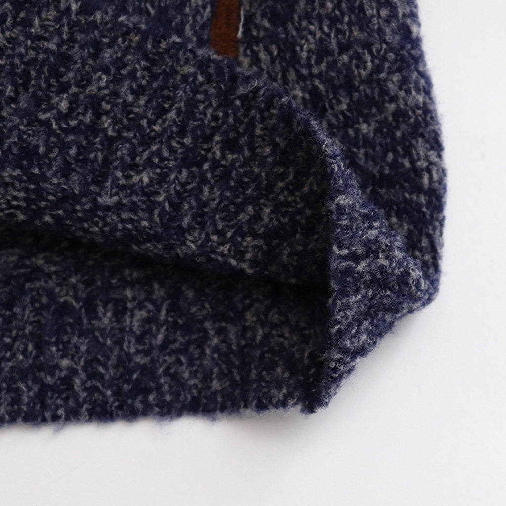 MixブークレーニットCD #NAVY x BEIGE [D224-K851]