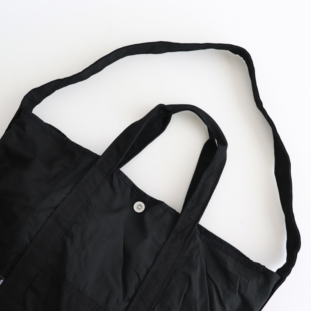 綿ナイロンリップパッチワーク トートバッグ #BLACK [HO-K203-051]