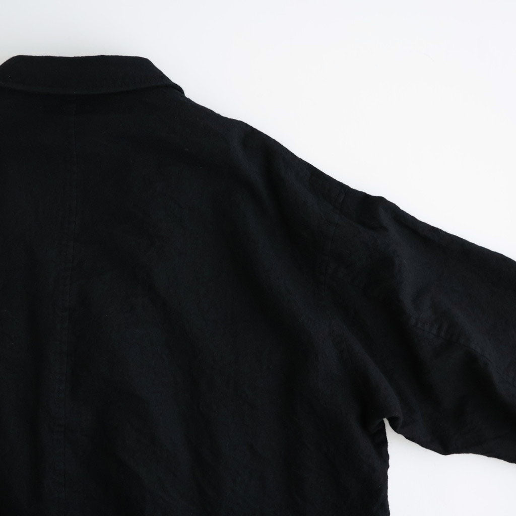 ウールサージ 製品縮絨ジャケット #BLACK [HR-J105-051]