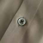 CUPRO TWILL OVERSIZED OPEN COLLAR SS SHIRT #TAUPE [ST.1153]