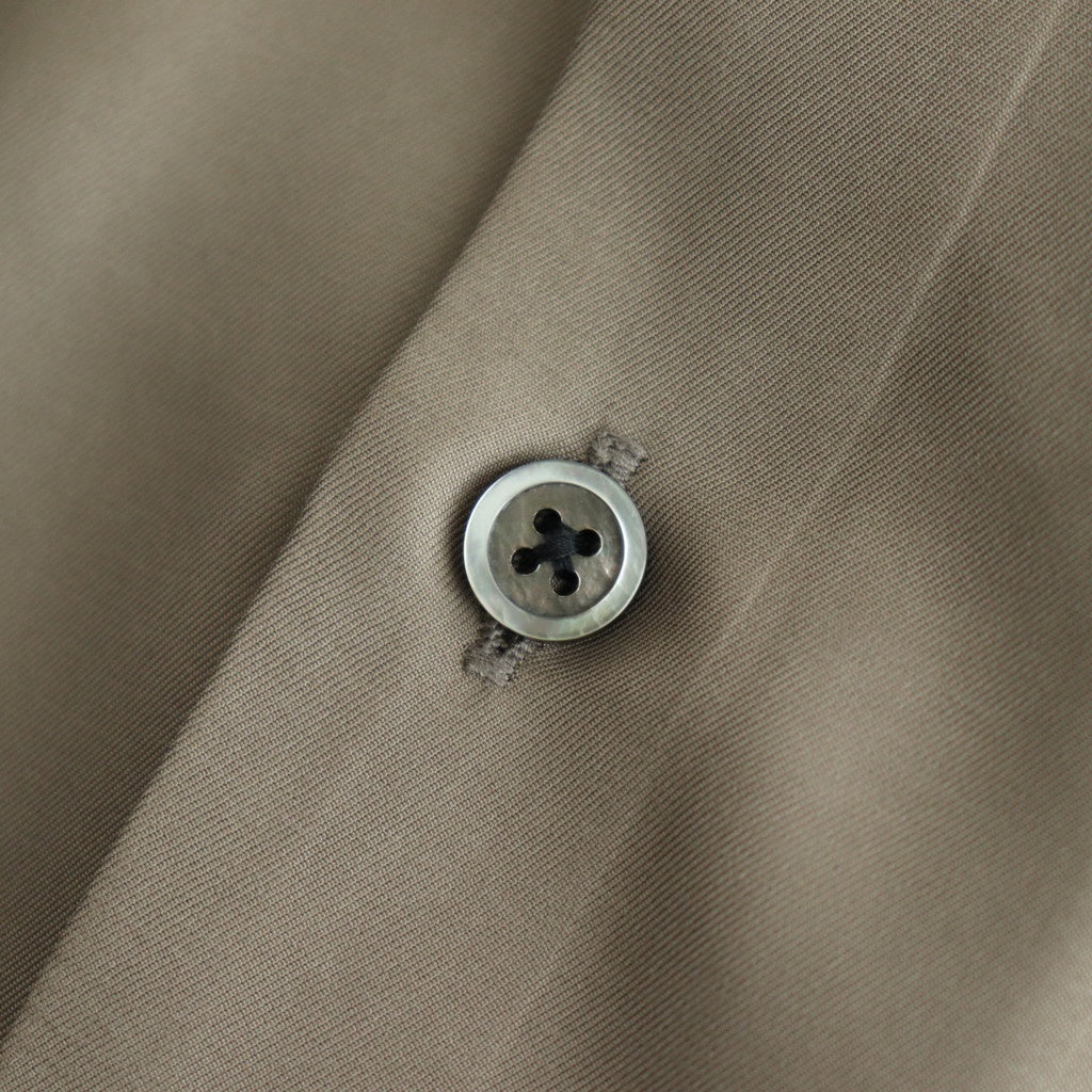 CUPRO TWILL OVERSIZED OPEN COLLAR SS SHIRT #TAUPE [ST.1153]