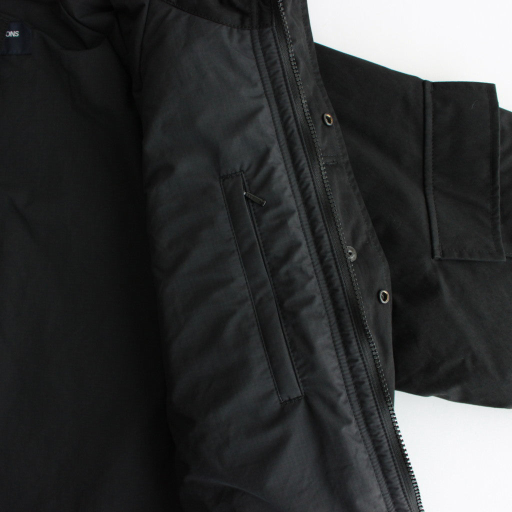 綿ナイロンウェザー×エステルタッサー ジャケット #BLACK [HN-J025-051]