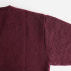 SQUARE PANNEL MOHAIR CARDIGAN #BURGUNDY [YK23FW0590S]