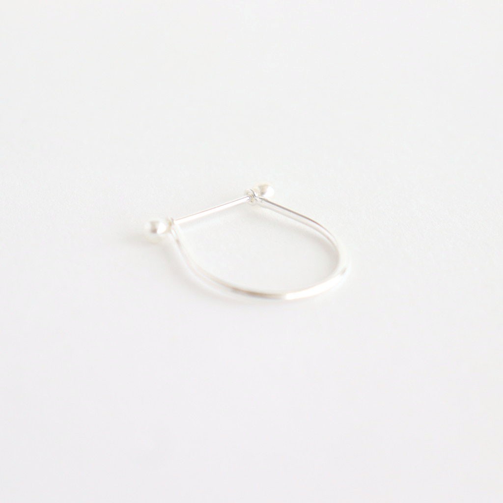 Skinny Pearl Ring #SLV [12510908]