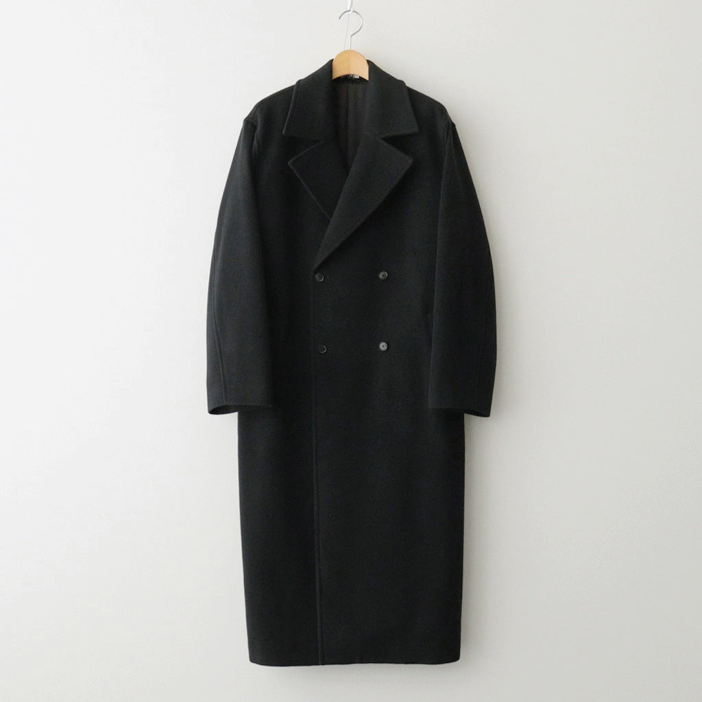 SUPER FINE WOOL MOSSER CHESTERFIELD COAT #BLACK [A25AC05WM]