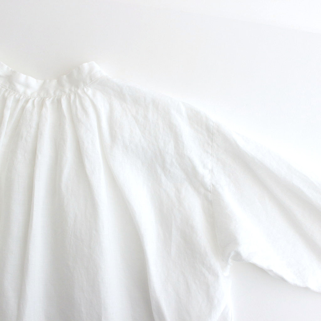 Linen Smock Blouse #WHITE [GL241-50277B]