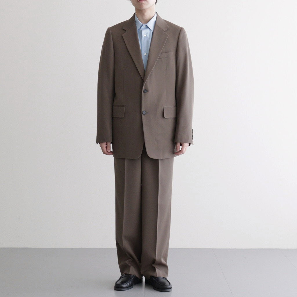 LIGHT WOOL MAX GABARDINE JACKET #DARK OLIVE BROWN [A26SJ02MG
