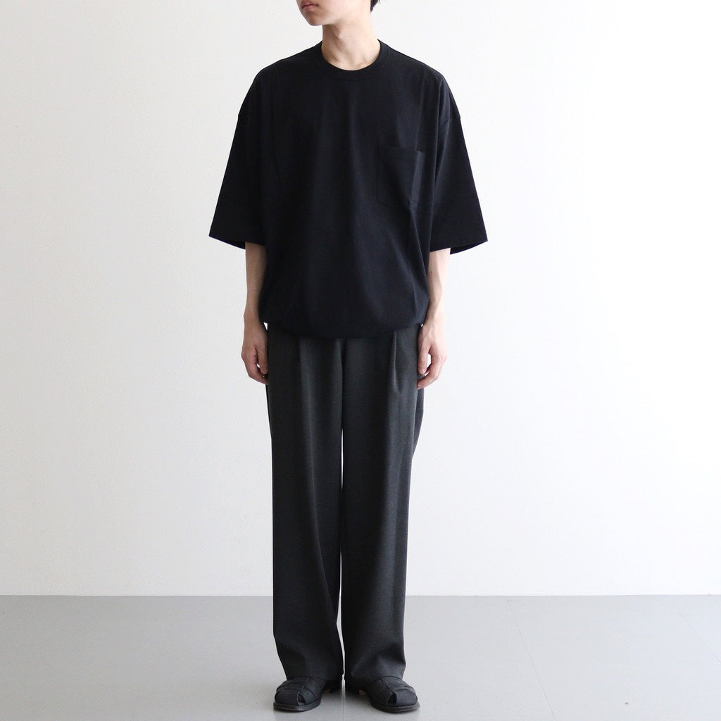 綿天竺 製品プリント S/S ポケットTシャツ #BLACK [HO-T015-051]