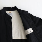 STAND COLLAR SHIRT JACKET #kusaki black [45302]
