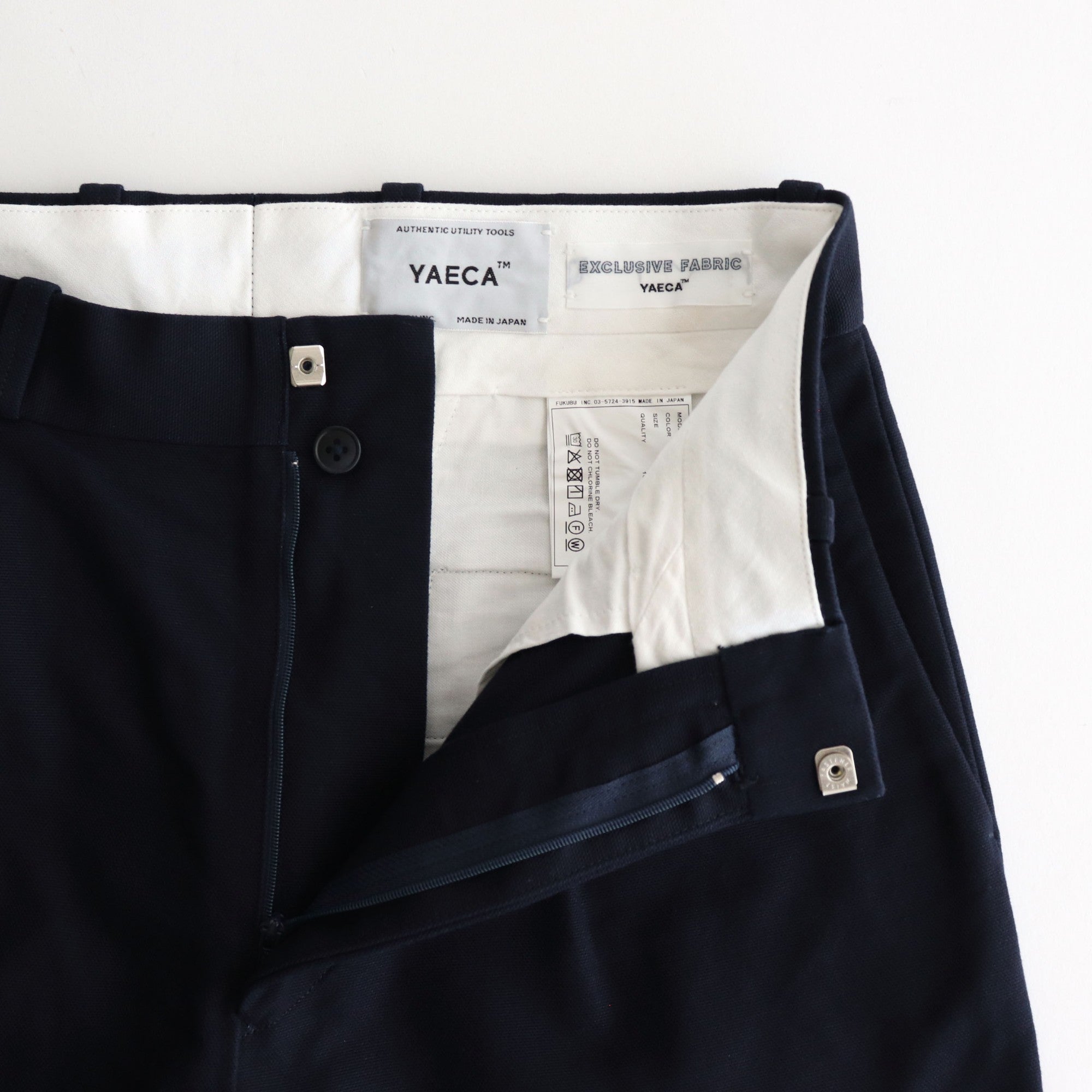 chino tuck straight #navy [65635]