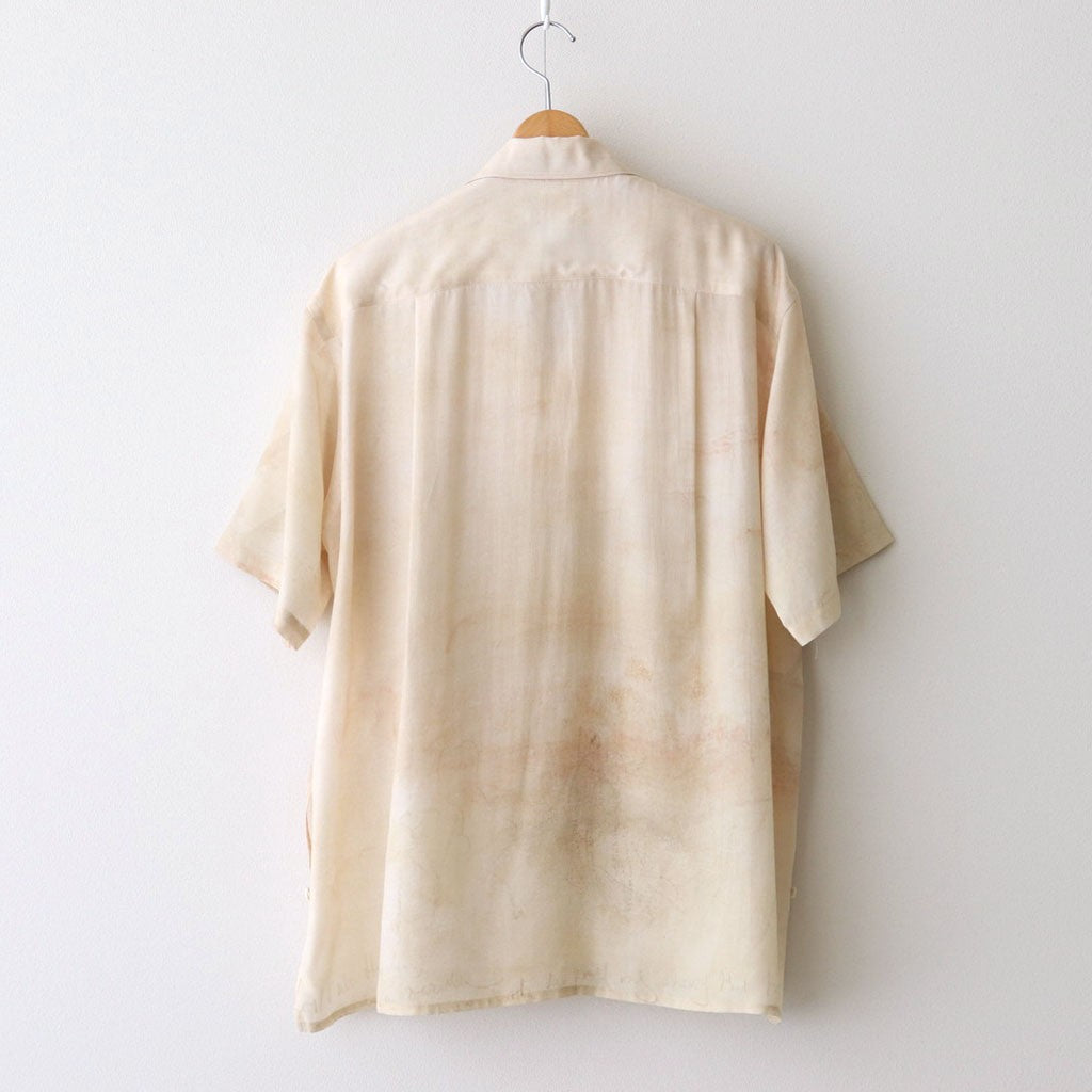 LANDSCAPE PRINTED OPEN COLLAR SHIRT #BEIGE [YK25SS001003SH]