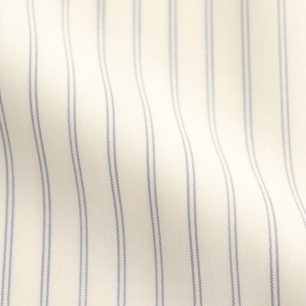 SUPER FINE WOOL STRIPE SHIRT #IVORY STRIPE [A25SS02WW]