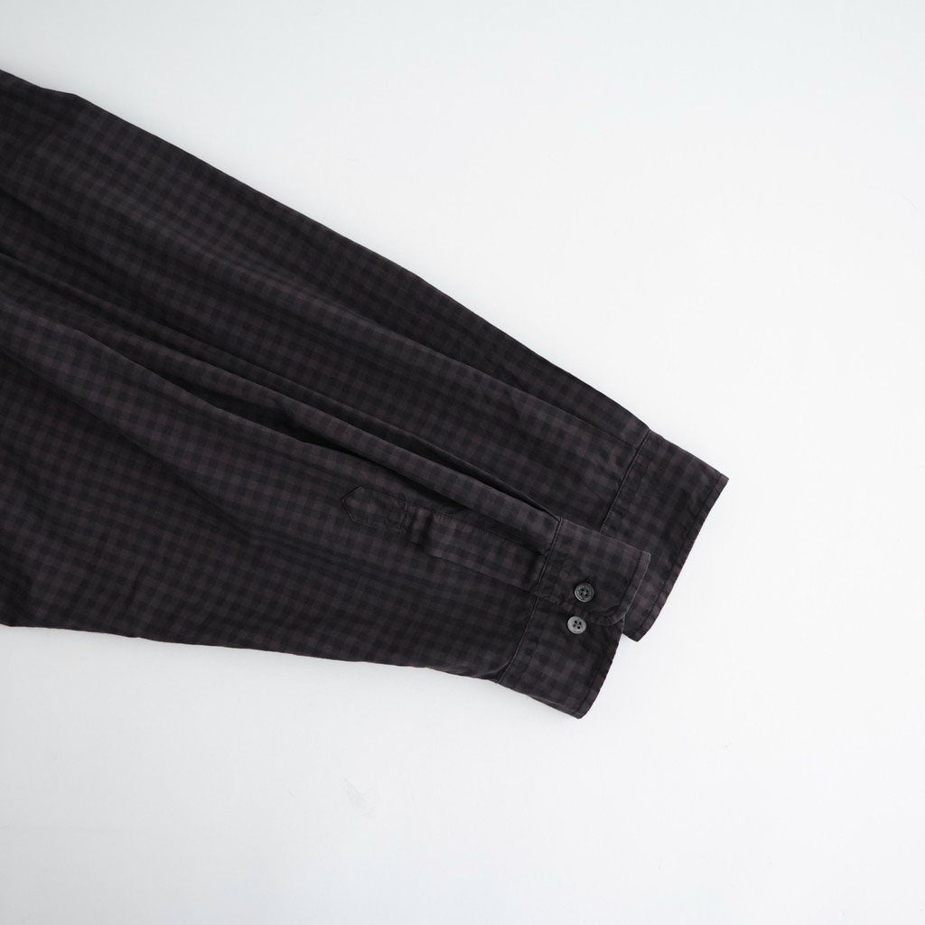 Bold Garment Gingham Check Shirt #CHARCOAL BROWN [AOFFSH003]