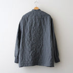 NCHRJK - ポリエステル&レーヨン・クリア ツイル・キルト チャイナジャケット #91 Dark Grey mix [SN_NC0401JK]