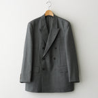 BLUEFACED WOOL DOUBLE-BREASTED JACKET #GRAY STRIPE [A25AJ04BS]