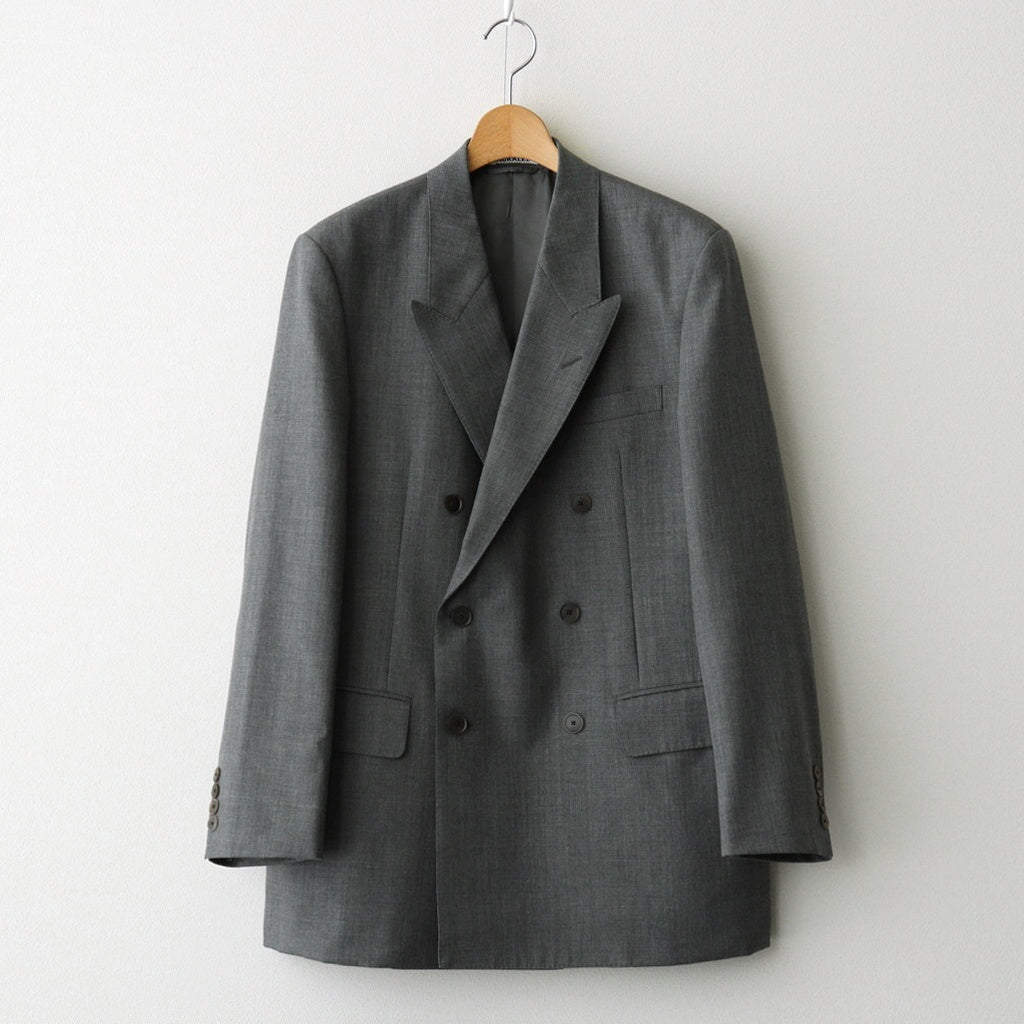 BLUEFACED WOOL DOUBLE-BREASTED JACKET #GRAY STRIPE [A25AJ04BS]