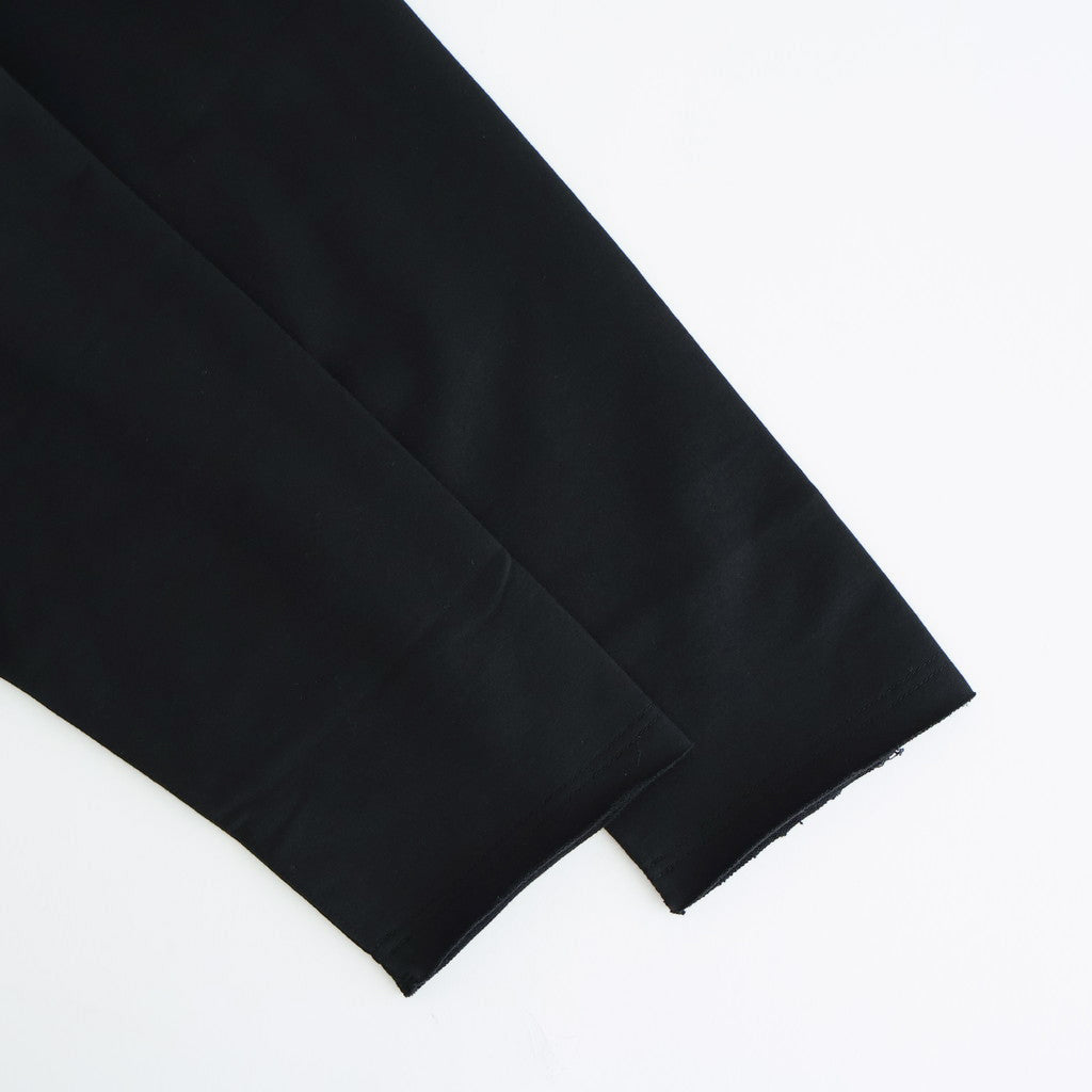 綿ミニ裏毛 製品洗カットソー #BLACK [HP-T013-051]