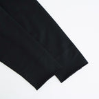 綿ミニ裏毛 製品洗カットソー #BLACK [HP-T013-051]