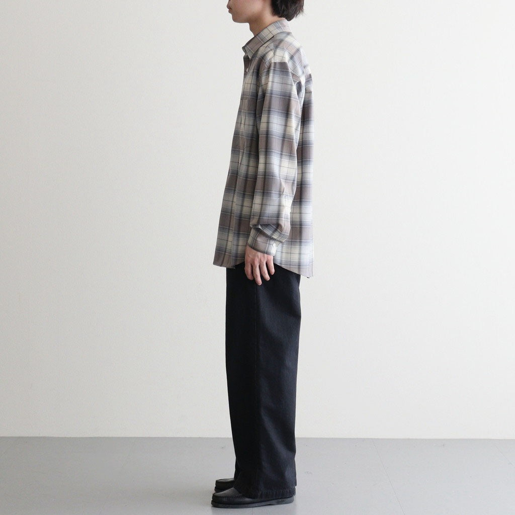 SUPER LIGHT WOOL CHECK SHIRT #BLUE GRAY CHECK [A26SS01LC]