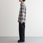 SUPER LIGHT WOOL CHECK SHIRT #BLUE GRAY CHECK [A26SS01LC]