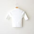 COTTON HIGH GAUGE RIB KNIT POLO #WHITE [A00P01HR]