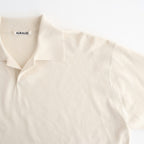 HIGH GAUGE TUSSAH SILK KNIT SKIPPER POLO #IVORY [A26SP02SJ]