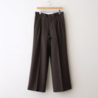 3pleated Wide-leg Trousers #BROWN [YK25FW01051P]