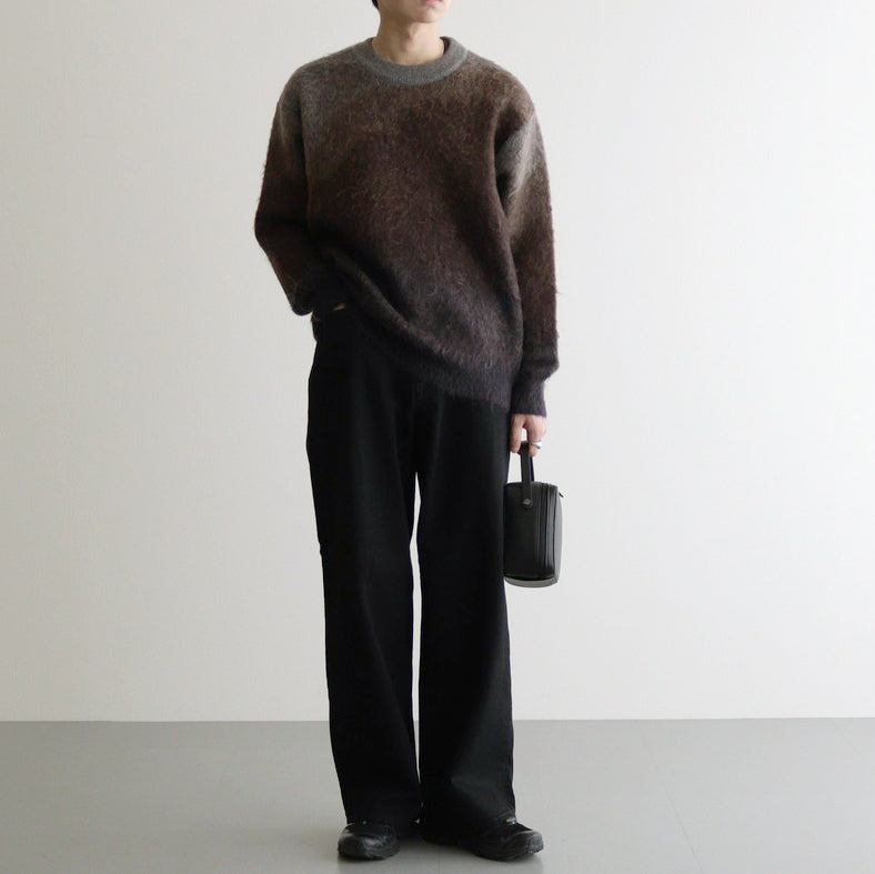 GRADATION MOHAIR KNIT LS #BROWN CREAM GRADATION [ST.1001]