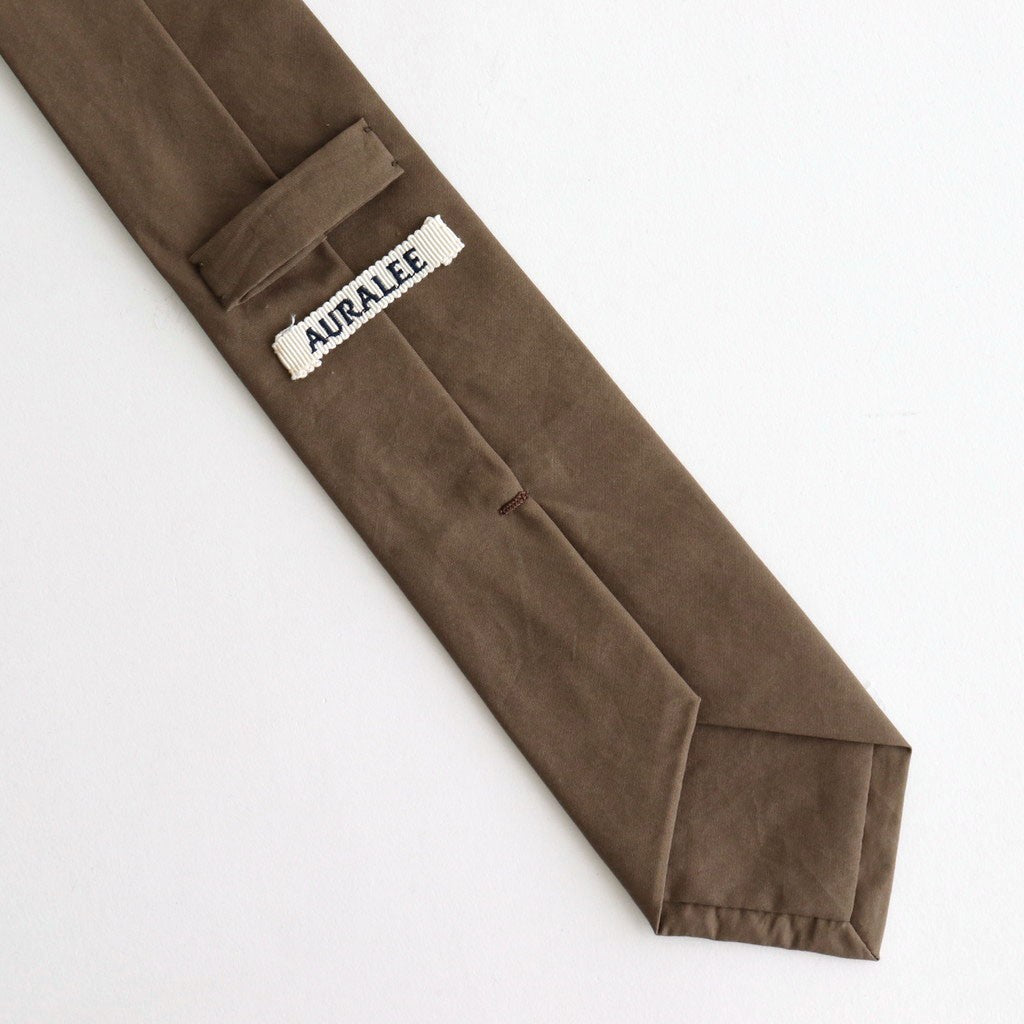 WASHED FINX TWILL TIE #BROWN [A25AT06TN]