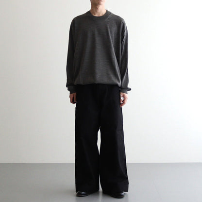 Worsted polyester jersey sweater #CHARCOAL [HN-N001-051]