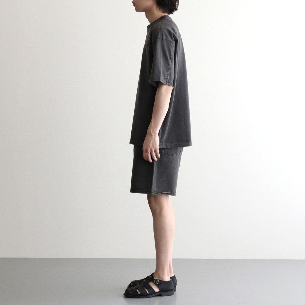 GARMENT-DYED YOKE T-SHIRT #CARBON [YK26SS01296CS]