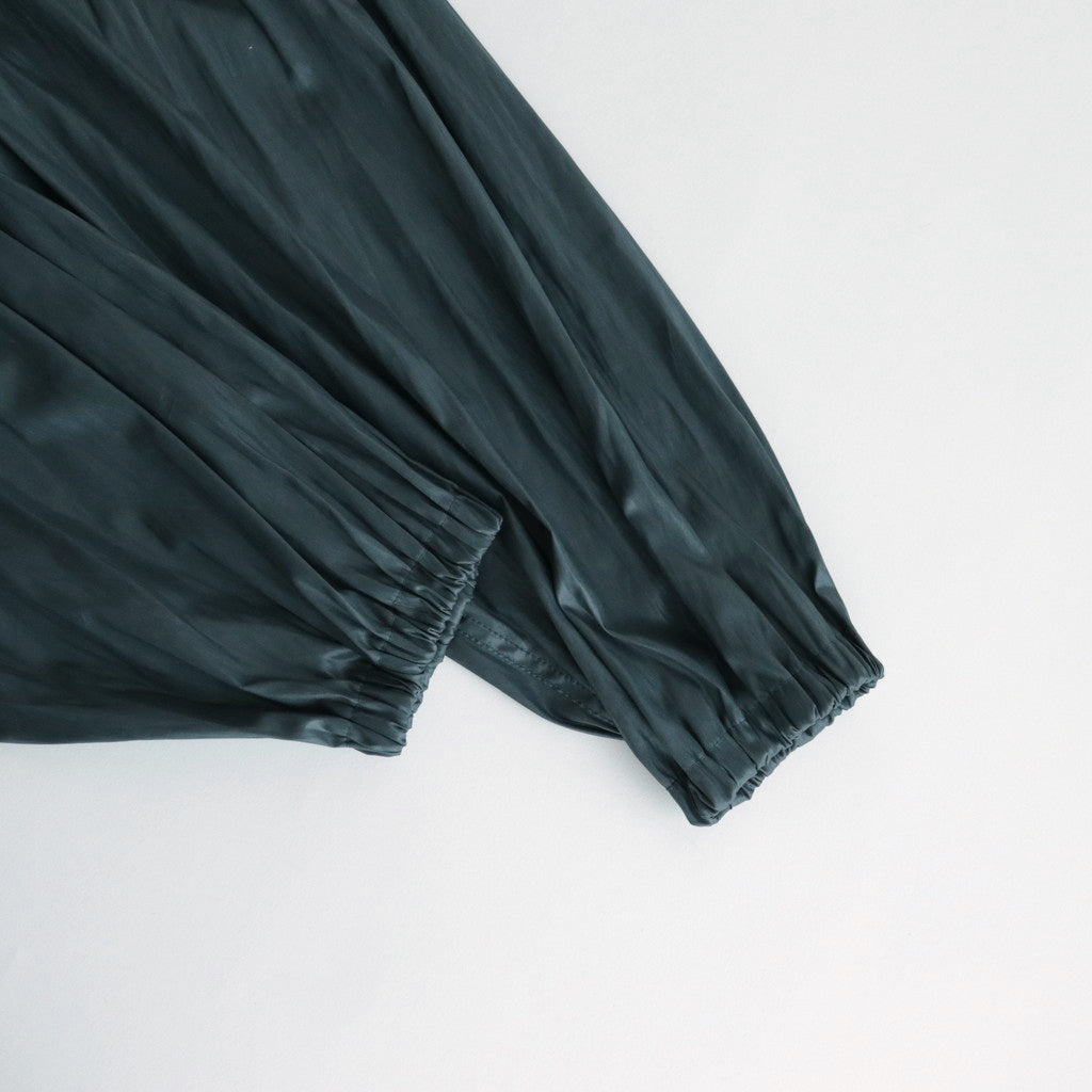 LEATHER LIKE POLYESTER SNOW PARKA #DUSTY GREEN [YK24SS0636C]