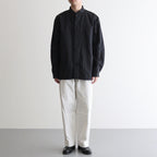 STAND COLLAR SHIRT JACKET #kusaki black [45302]