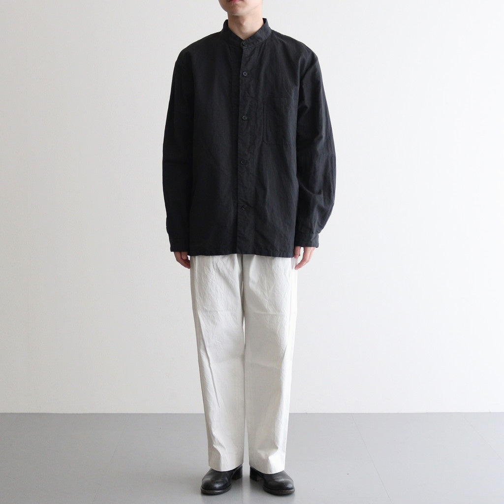 STAND COLLAR SHIRT JACKET #kusaki black [45302]