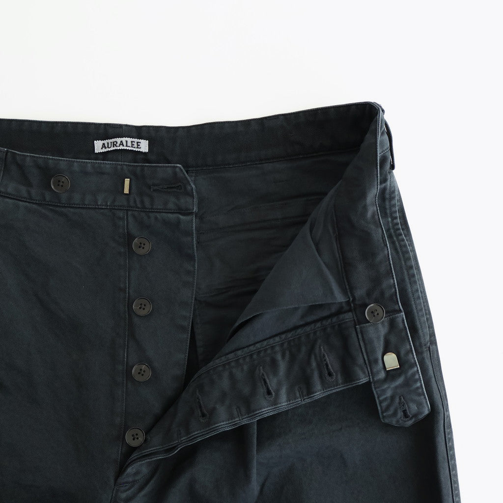 PRODUCT DYED FINX CHINO ONE-TUCK PANTS #BLACK [A25AP01CP]