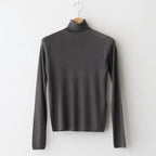 TENCEL SILK CIRCULER RIB TURTLENECK SWEATER #CHARCOAL GRAY(004) [KRAGGW0703]