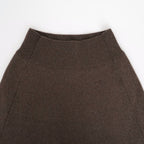 SUPER FINE WOOL KNIT SKIRT #TOP BROWN [A26AS06TJ]