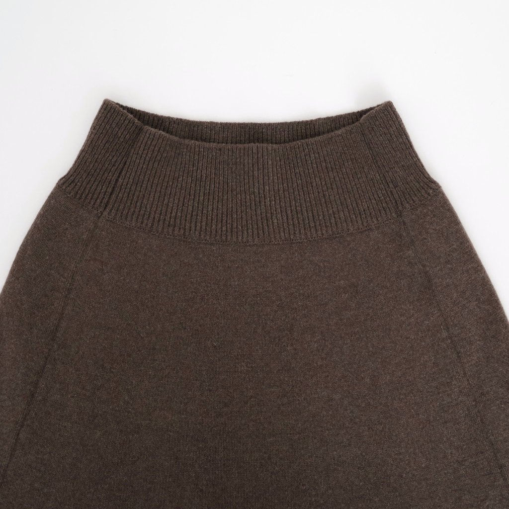 SUPER FINE WOOL KNIT SKIRT #TOP BROWN [A26AS06TJ]