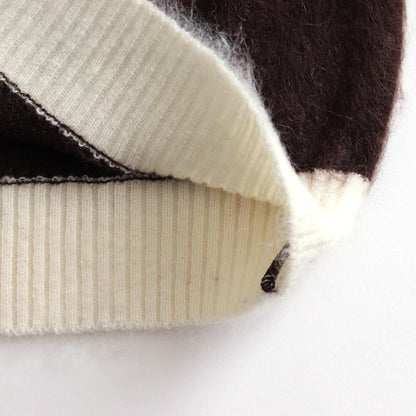 MOHAIR BORDER SWEATER - KEITA MARUYAMA 30TH ANNIV. EXCLUSIVE- #BROWN [YK24FW0885S-KM]