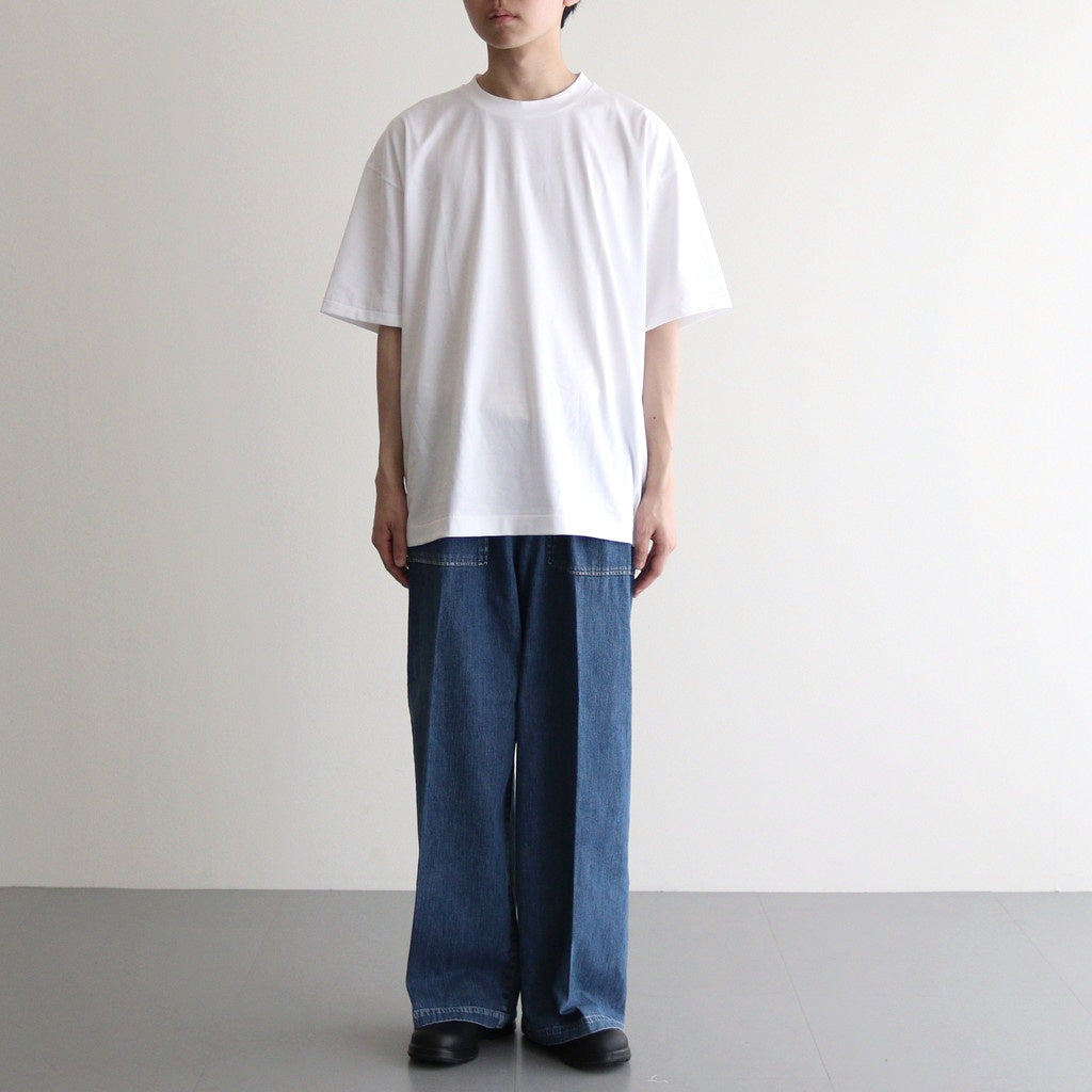 LIGHT-WEIGHT DENIM 1TUCK WIDE BAKER PANTS #INDIGO [YK25SS0931P]