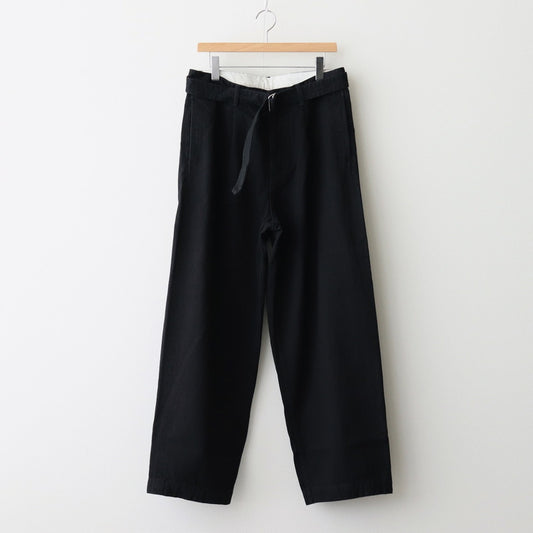 Selvage Denim Belted Pants #BLACK WASHED [GU251-40192RB]