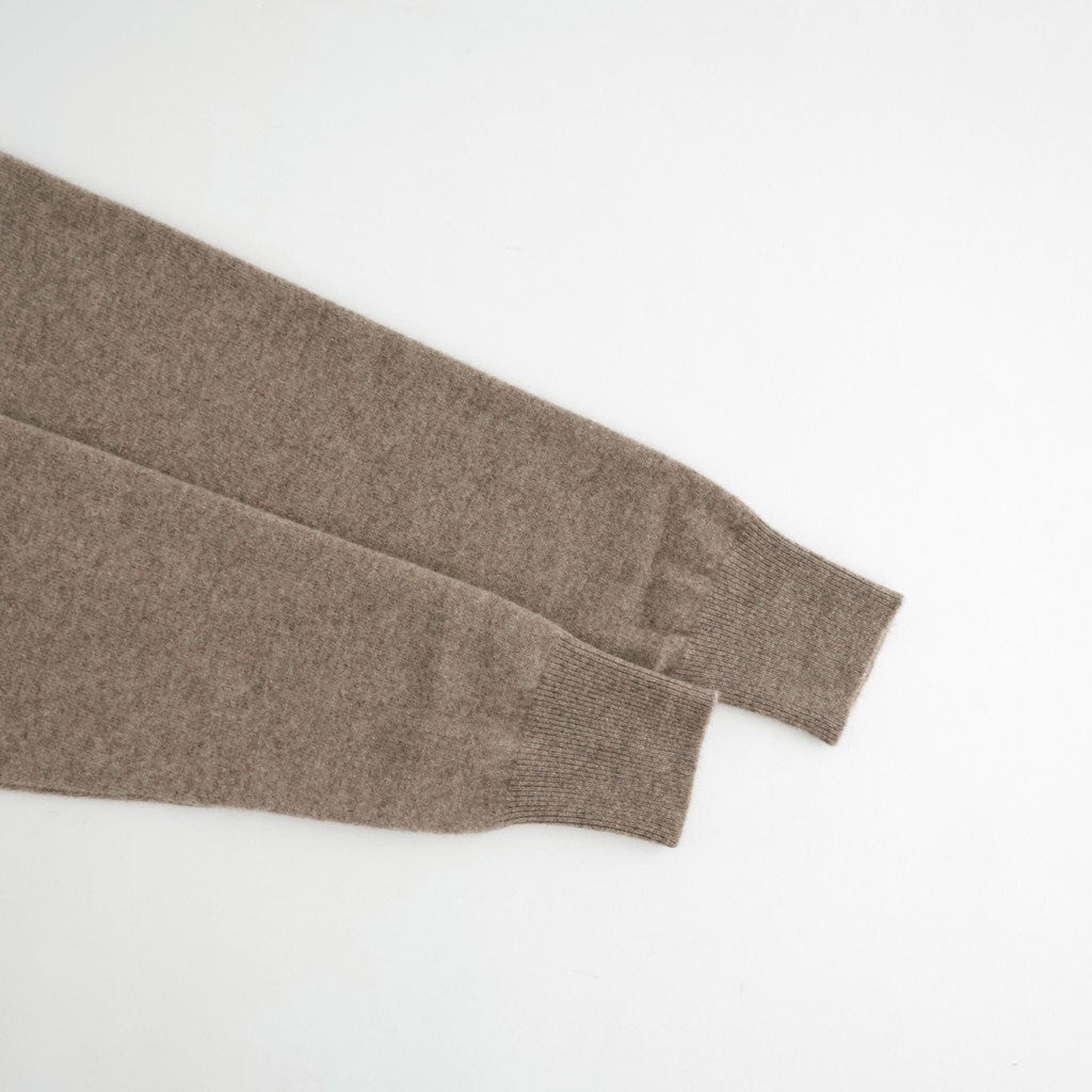 Leather-Trimmed Skipper Sweater #Beige [YK26FW01380S]