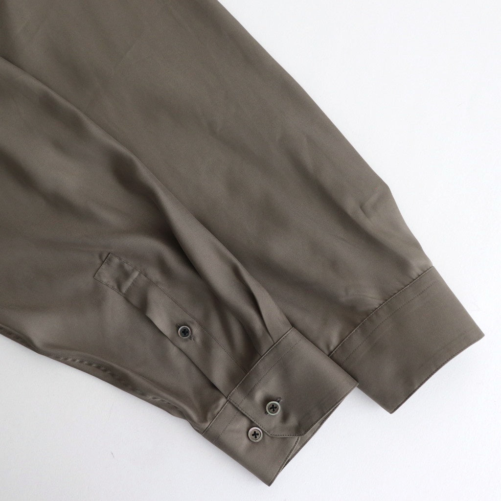 CUPRO TWILL OVERSIZED LS SHIRT #TAUPE [ST.1151]