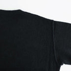 WOOL/ALPACA KNIT CREW NECK LS #BLACK [ST.1294]