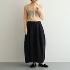 KID MOHAIR SHEER KNIT SHIRT CARDIGAN #LIGHT ORANGE [A24AC02FG]