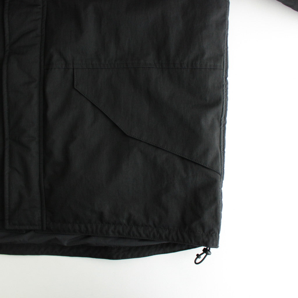 綿ナイロンウェザー×エステルタッサー ジャケット #BLACK [HN-J025-051]
