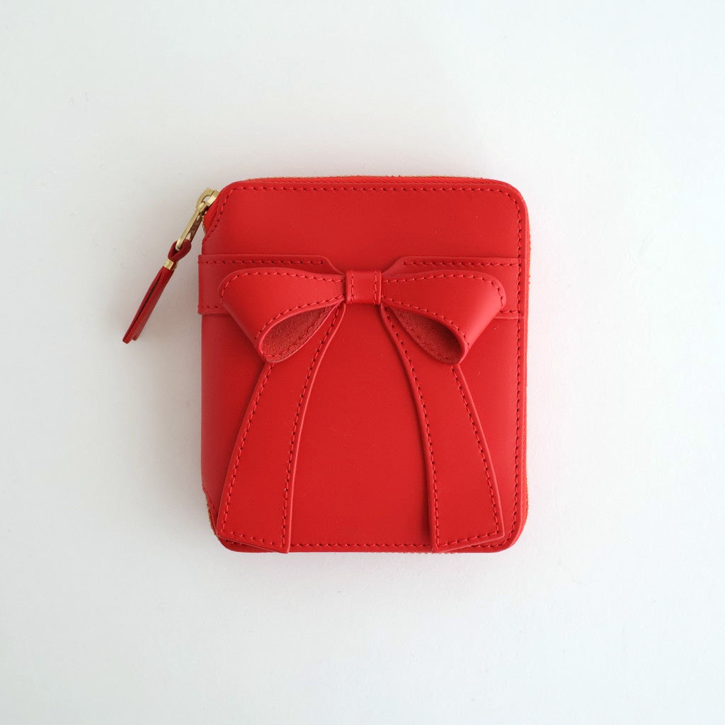 二つ折りZIP財布 - BIG BOW #Red [8Z-O210-051]