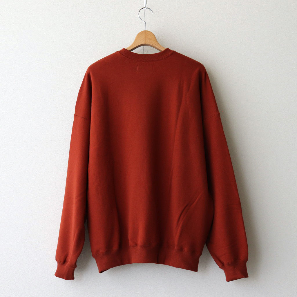 AZUMA Terry Crew Neck Sweat #BRICK [GU243-70195C]