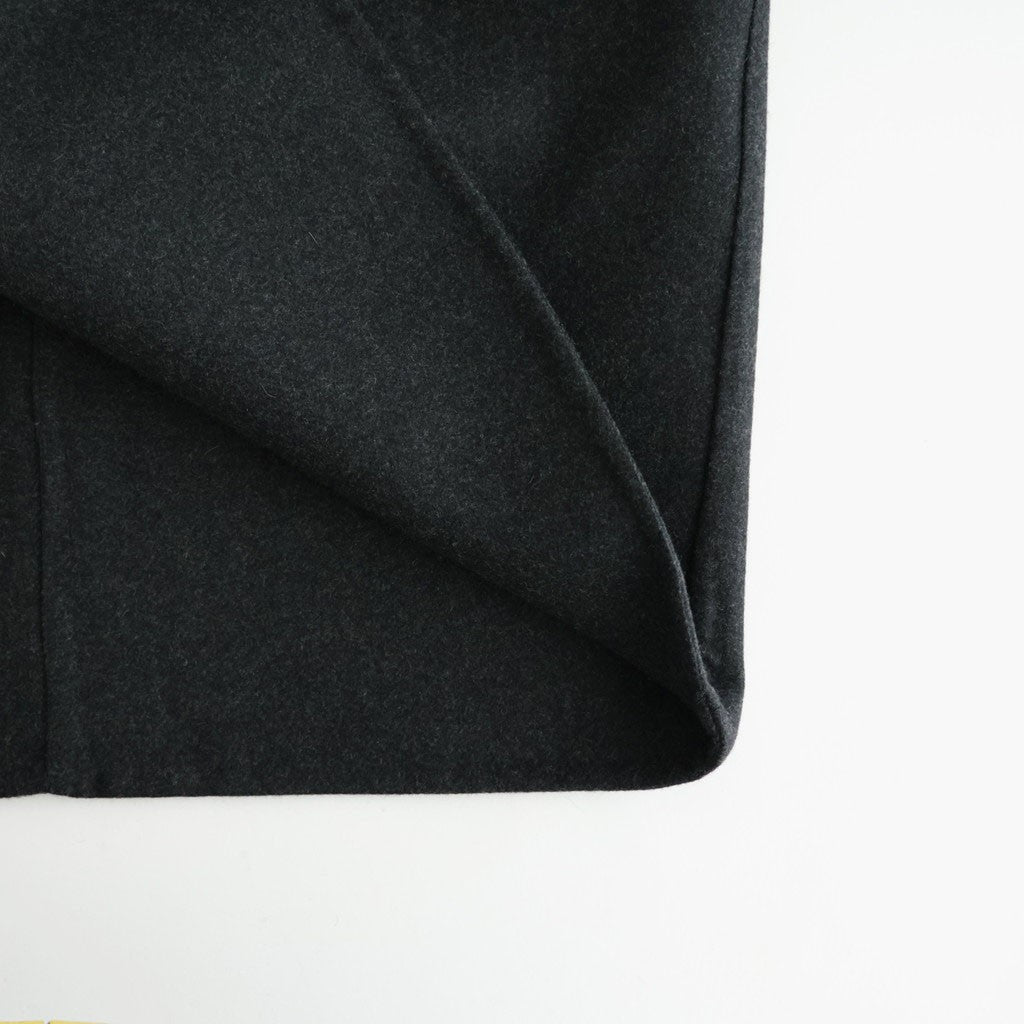 Wool Cashmere Double Breasted Rever Coat #Charcoal [YK26FW01317C]