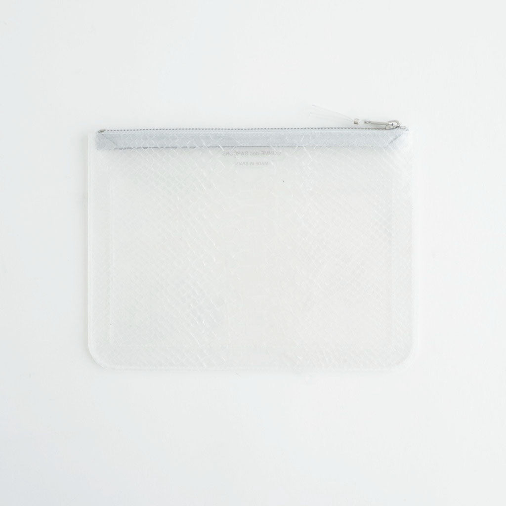 ZIP POUCH L - TRANSPARENT SNAKE #CLEAR [8Z-T510-051]